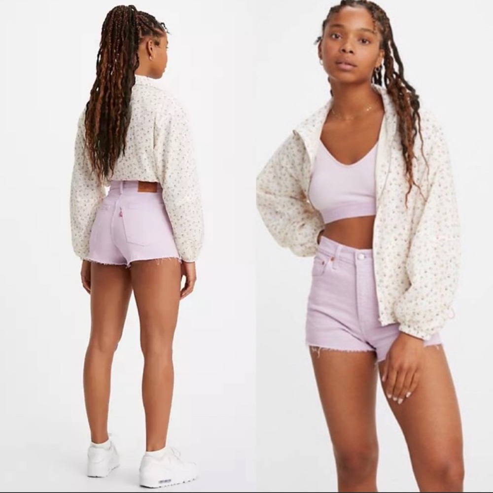 Levi’s Premium Denim Ribcage High Rise Shorts Purple 10 / 30